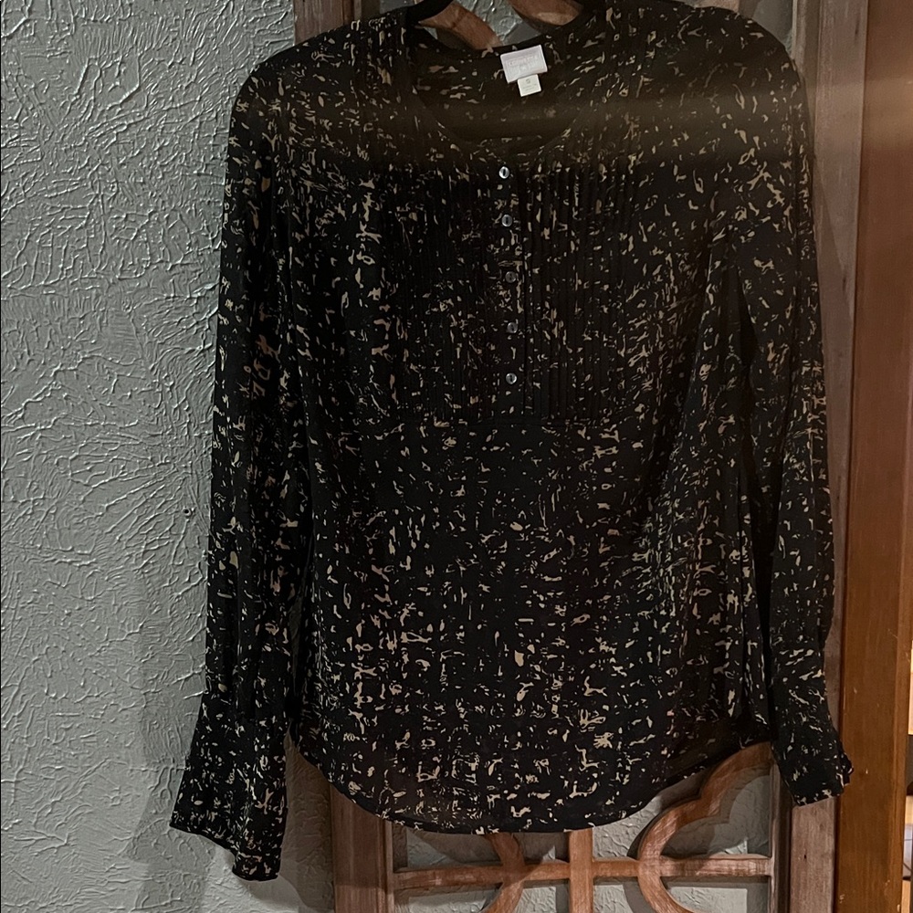 Converse One Star Black & Beige Pebbled blouse - Picture 2 of 4